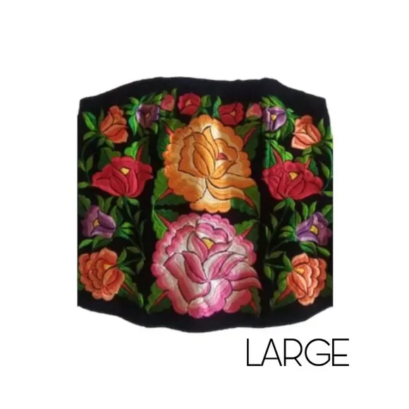 Mexican Embroidered Handmade Corset - Picture 6 of 15